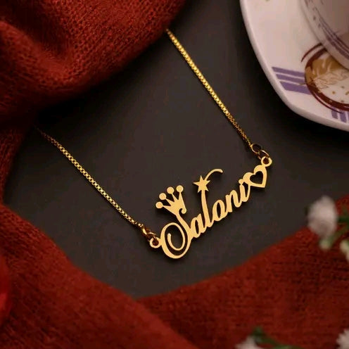 Personalized gold plated necklace