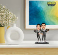 Caricature Photo Frame Unique Design Customized Gift for Friends & Family (Gym Couple)