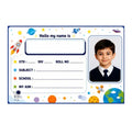 Custom Photo Space Theme School Name Labels – 7.62 × 5.08 cm (3 × 2 Inch)
