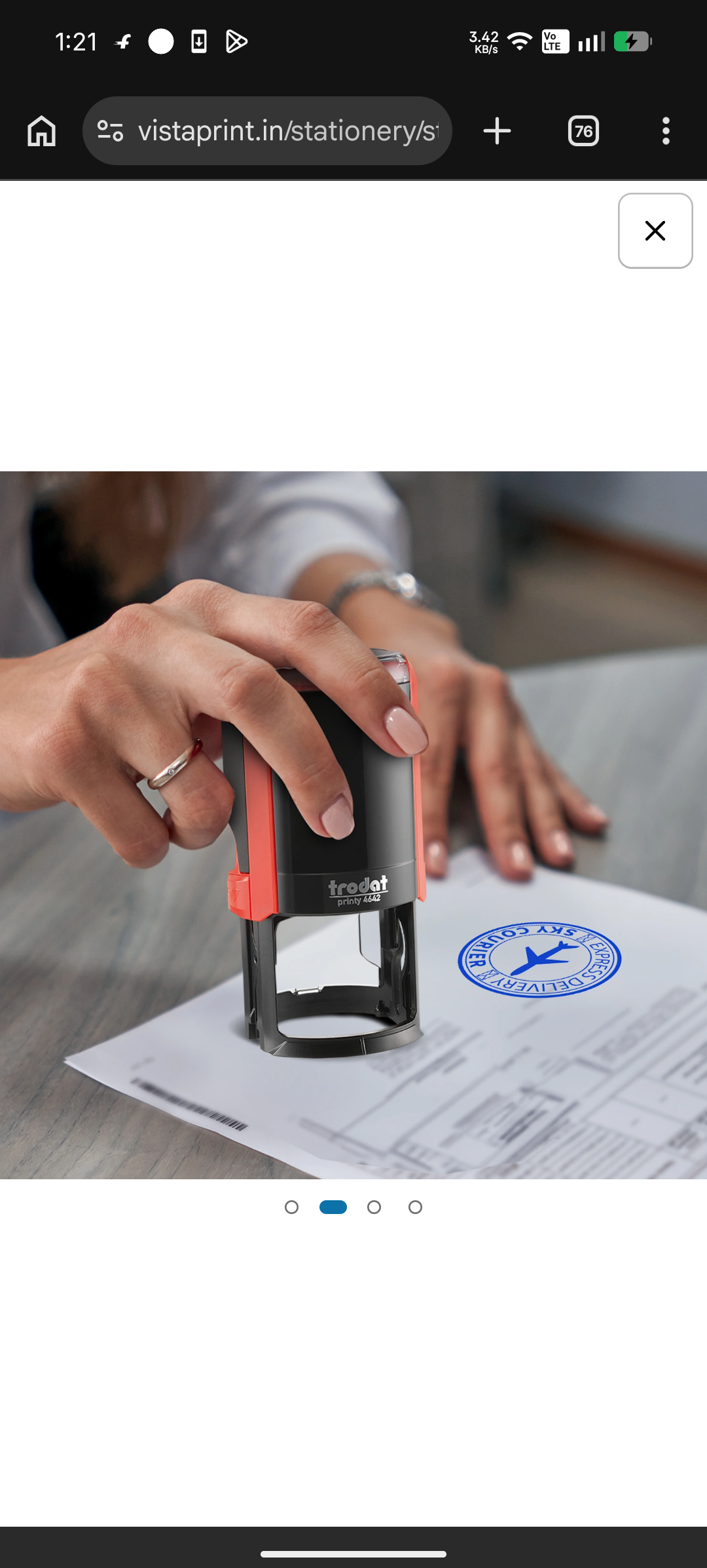 Self inking stamp