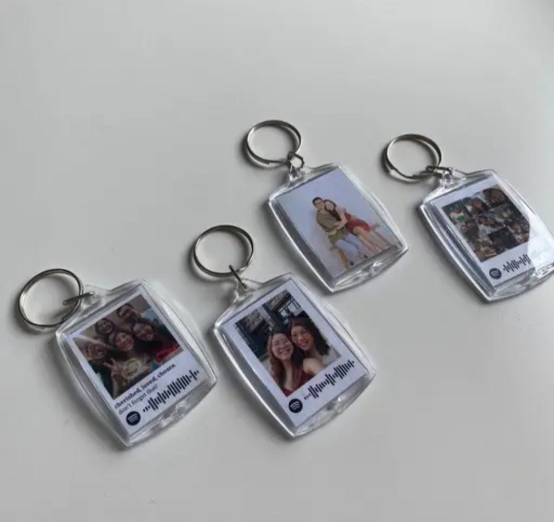 Costomized/Personlized MS Cute Spotify Song Code Keychain With Your Photo(pack of 1)