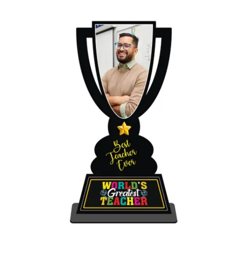 Best Teacher Trophy 6X12 Inch
