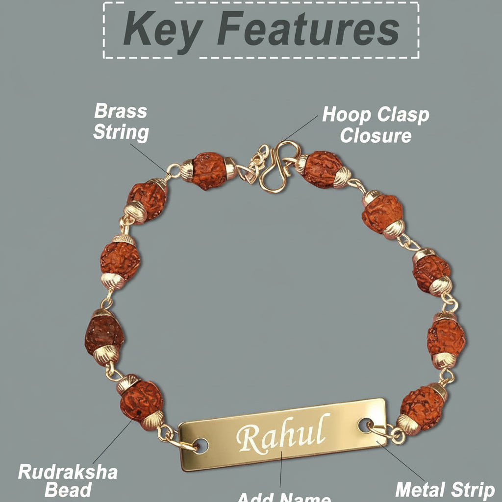 Customised Rakhi - Set Of 6 | Name Rakhi | Customised Name Rakhi for Bhai | Personalised Rakhi Gift for Bhai