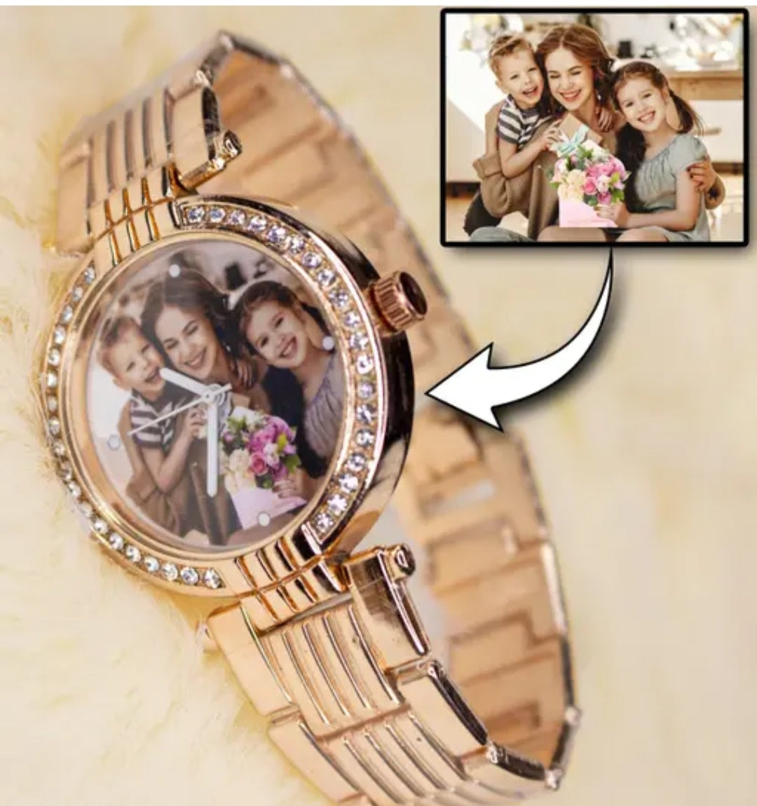 Elegant Women Customised Analog Watch | Stylish Rose Gold Watch | Best Quality Chain | Best Gift | Gold watch