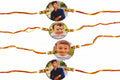 4 rakhi seth personalized with your photo