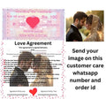 Love Contract Agreement Card with MDFboard