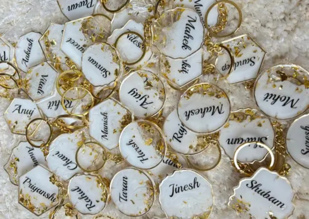 Resin Name Keychain