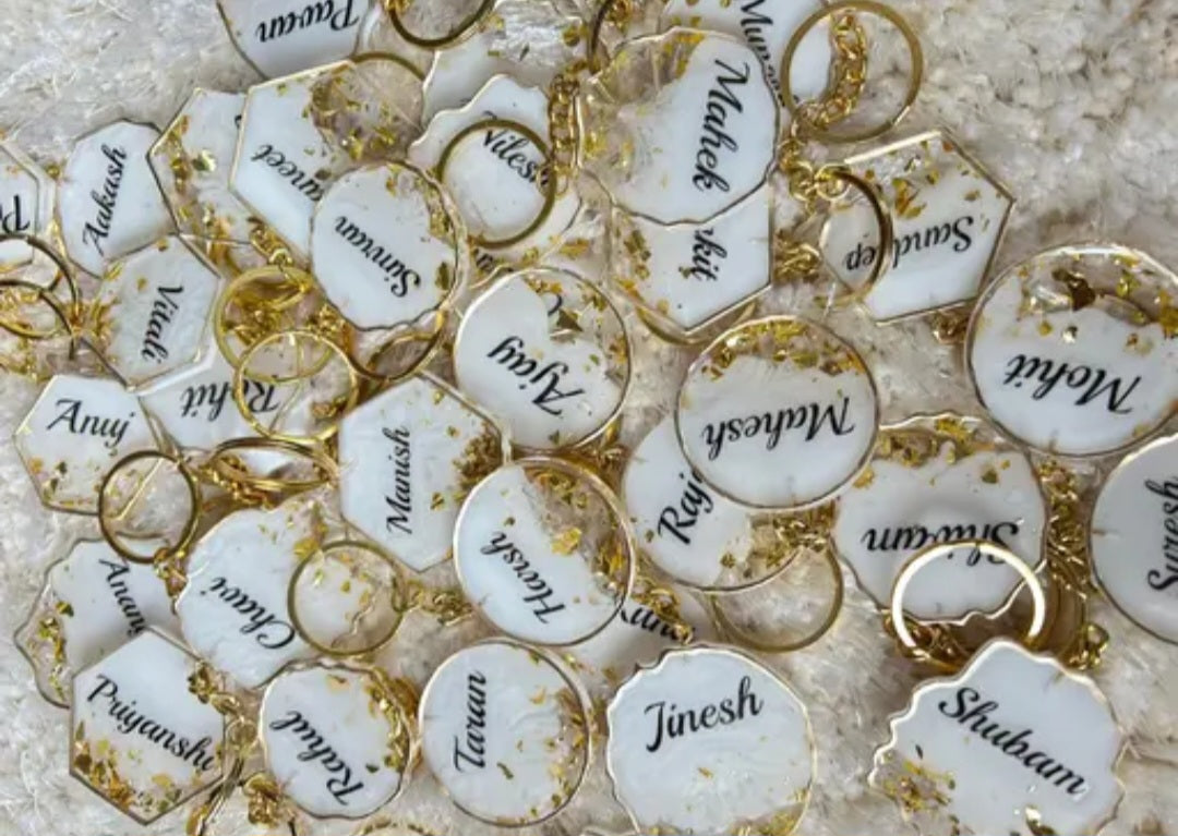 Resin Name Keychain