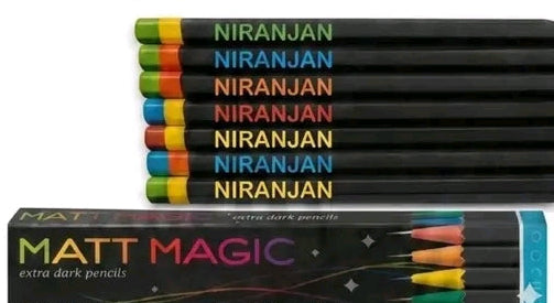 Personalized pencil set 10psc with sharpener and erasers with name perfect gift for kids Apsara