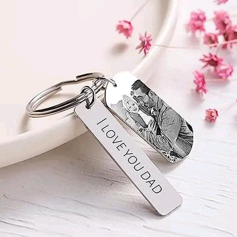 Personalized key chain name + photo