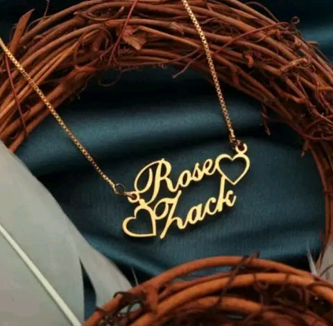 Gold plated necklace customize