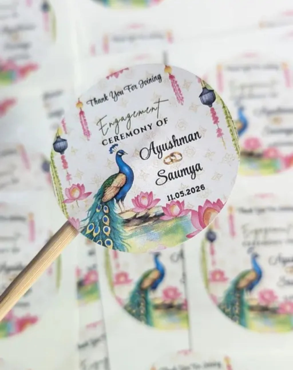 Customized Wedding Stickers - Set of 50 | 2 Inch Round Return Gift Labels
