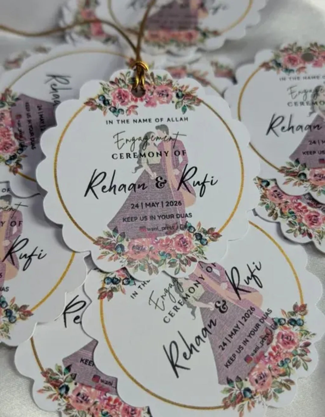 Customized Gift Tags (Set of 50 tags) for Return Gifts | Packaging Gift Bags