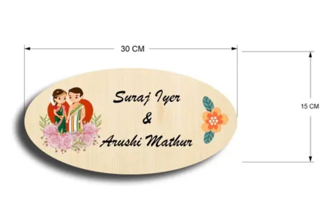 Customized Name Plate Hanging for Home/Office/Shop Entrance Door Decoration