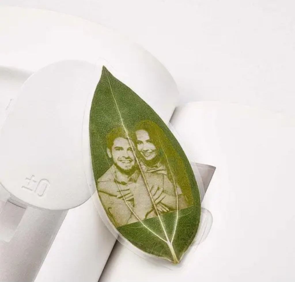 Personalized Photo on Leaf Gift for Couple