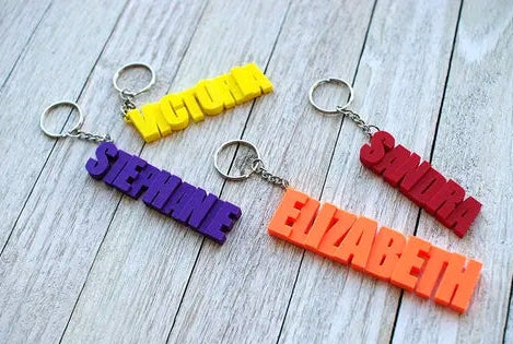 4 keyring set with your names
