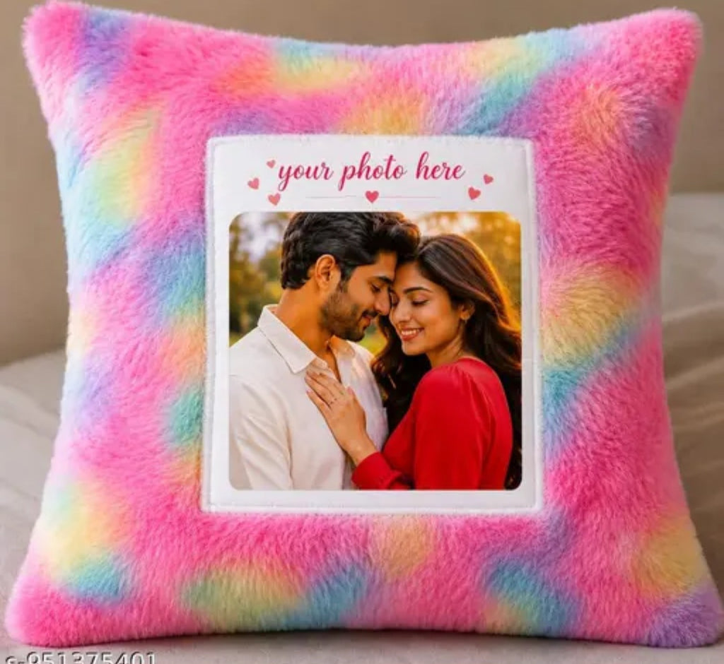 customized big size fur pillow