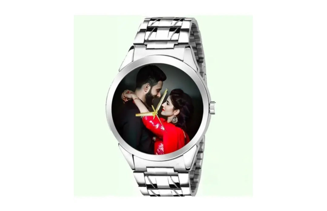 Customized Watch with Personalised Photo Print Dail | Personalized Analogue Watch Best for Gifting | Wrist Watch with Your Image