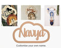 Customized 12inch MDF Wooden Name Cloud Cutouts Wall Hanging