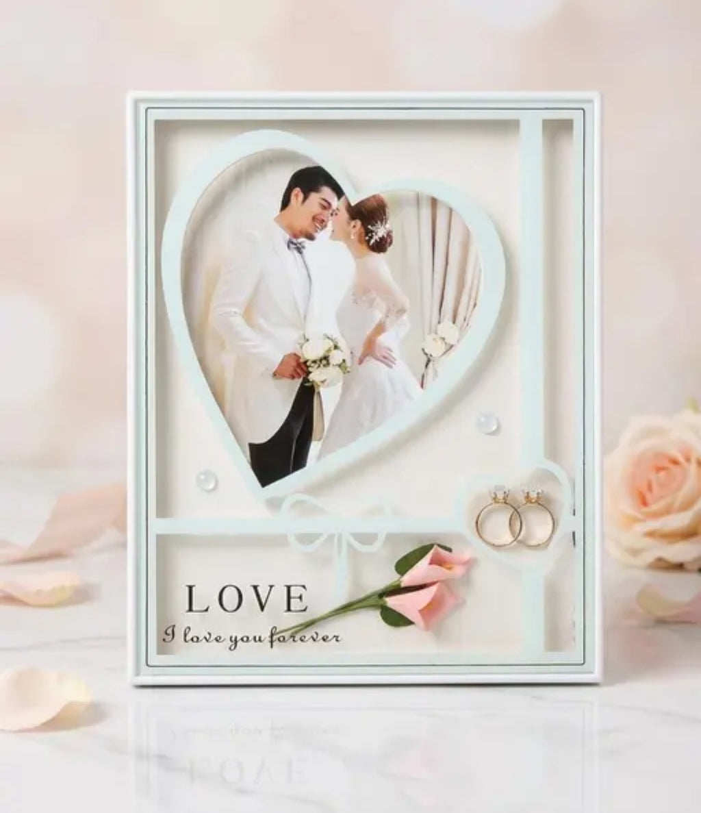 Customized Personalized LED Photo Frame with 3-Color Changing Light - USB Powered Touch Control Frame