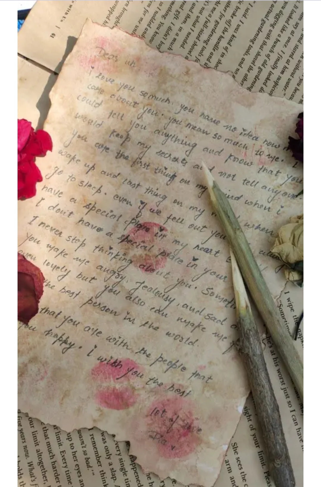 Customized vintage love letter