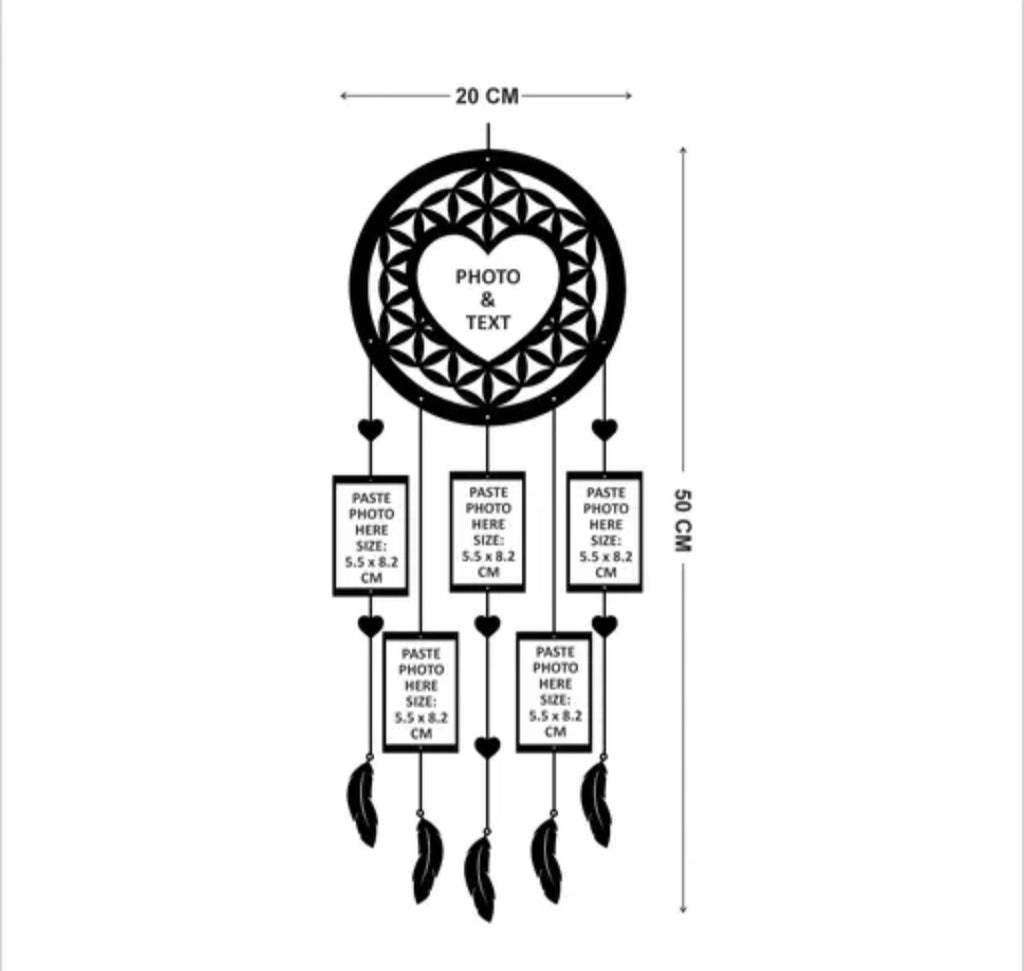 Gift Decor Personalized Photo Dream Catcher Wall Art