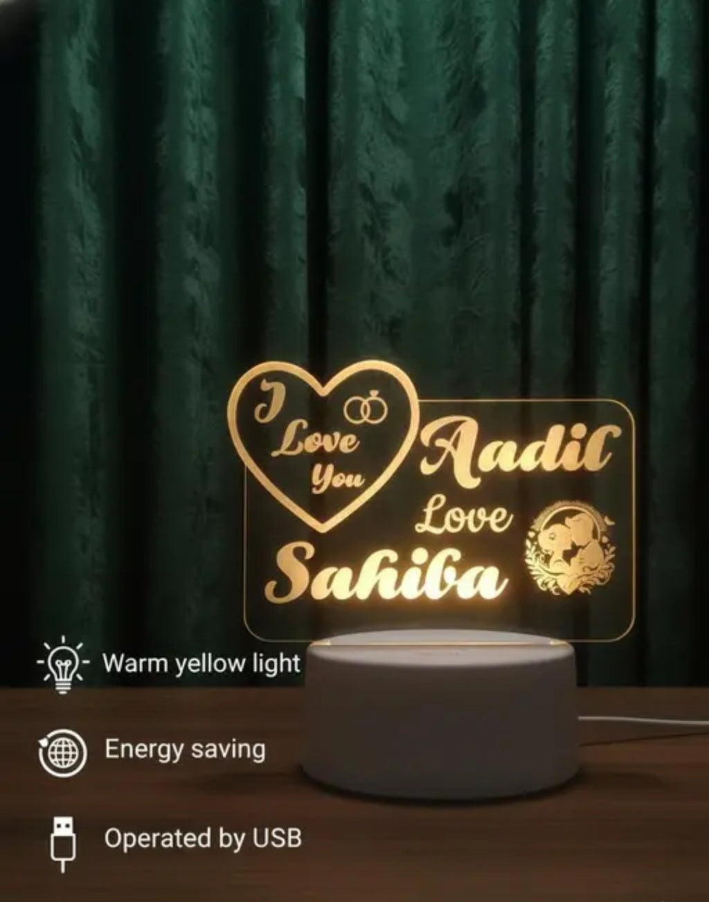 Personalized Name LED Table Lamp Gifts