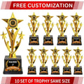 Set Of 10 Winner Trophy for Sports Event Function (22 cm)