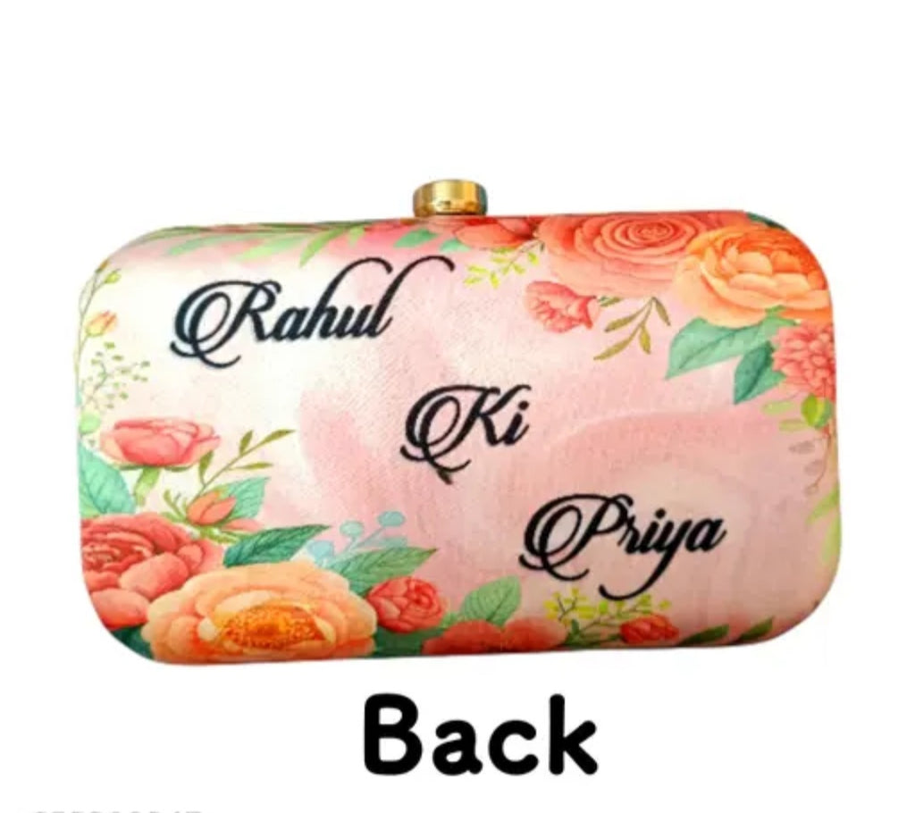 Customized Printed Clutch With Photo And Name Personalised