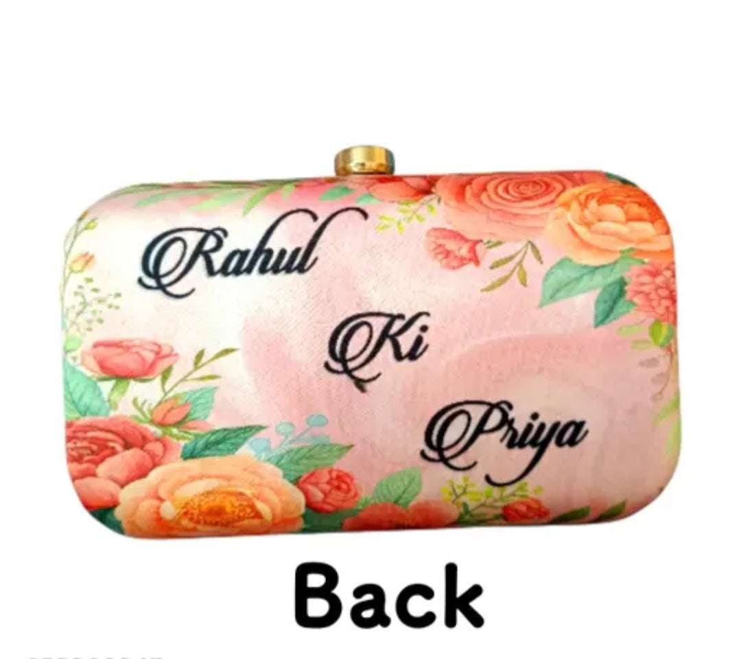 Customized Printed Clutch With Photo And Name Personalised