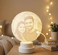 Custom Photo 3D Moon Lamp for Couples, Newly Married, Gift for Girlfriend, boyfriend , wife, aniversary gift, Romantic Night Light for Bedroom, Valentine Gift