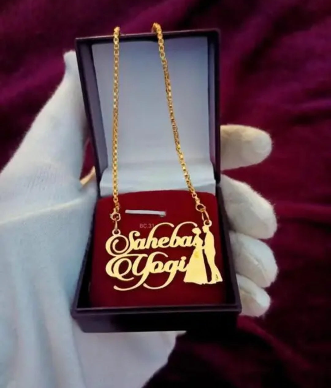 Personalized Name Necklace with Couples Name
