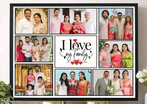 Photo frame with your 5 to 10 photos personalized or as you want