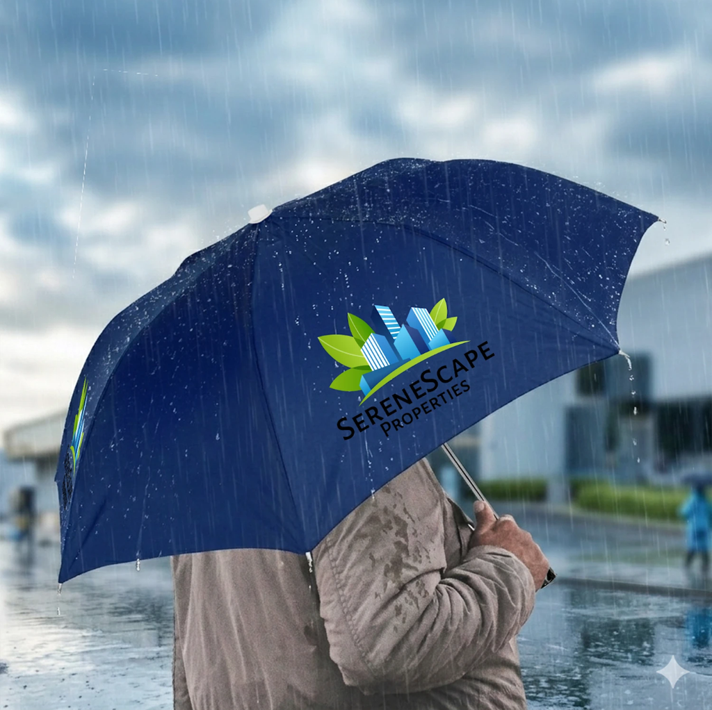Customized umbrella your design text logo