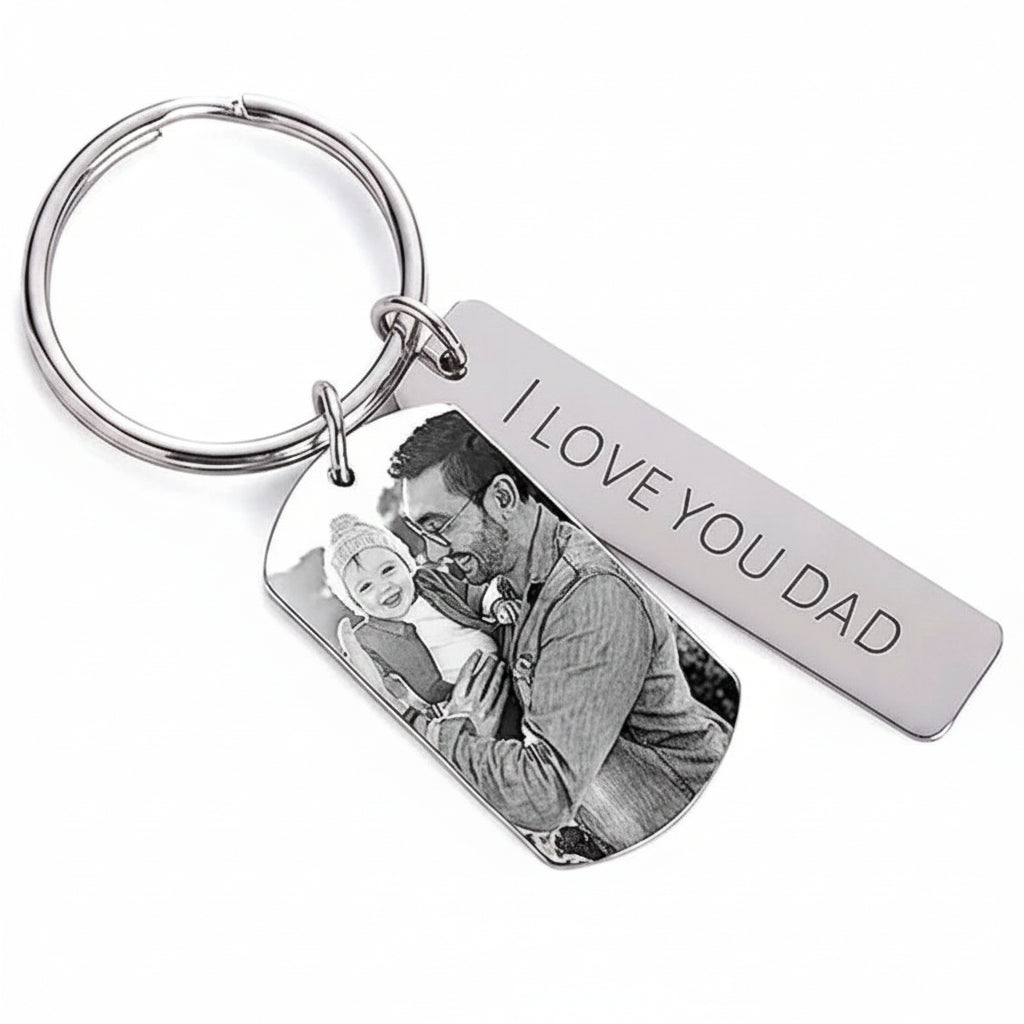 Personalized key chain name + photo