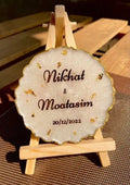 Personalized Resin Name Plate with Wooden Stand