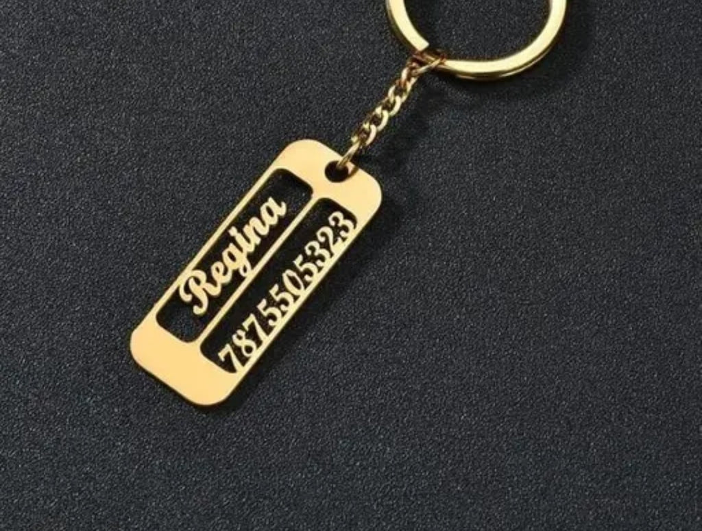 Personalized Name & Number Keychain