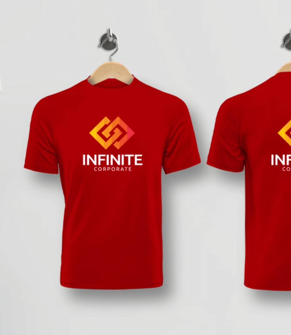 Tshirt for your business company  with the name logo brand design (customized) Red