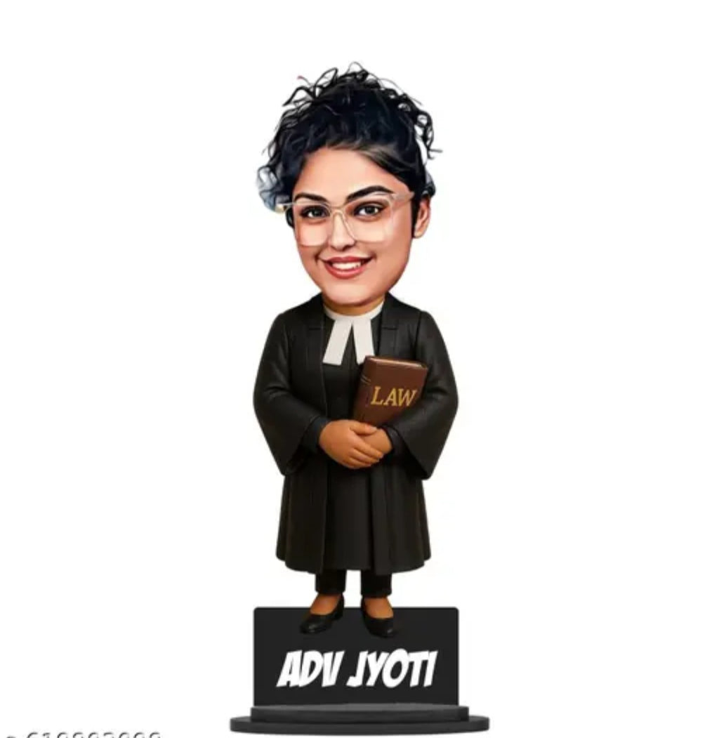 6 INCH Male Advocate Caricature | Personalized Lawyer Gift for Men & Women| Custom Advocate Figurine | Advocate Lawyer Gift