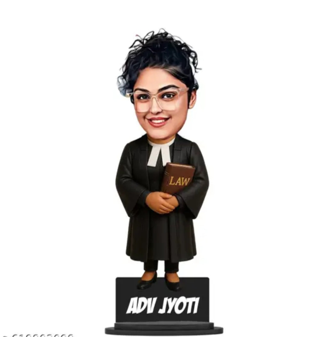 6 INCH Male Advocate Caricature | Personalized Lawyer Gift for Men & Women| Custom Advocate Figurine | Advocate Lawyer Gift