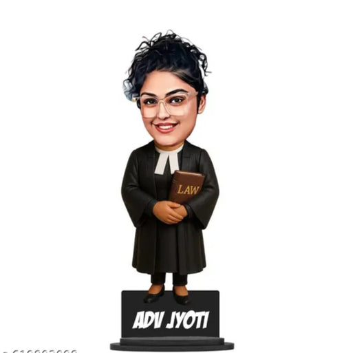 6 INCH Male Advocate Caricature | Personalized Lawyer Gift for Men & Women| Custom Advocate Figurine | Advocate Lawyer Gift