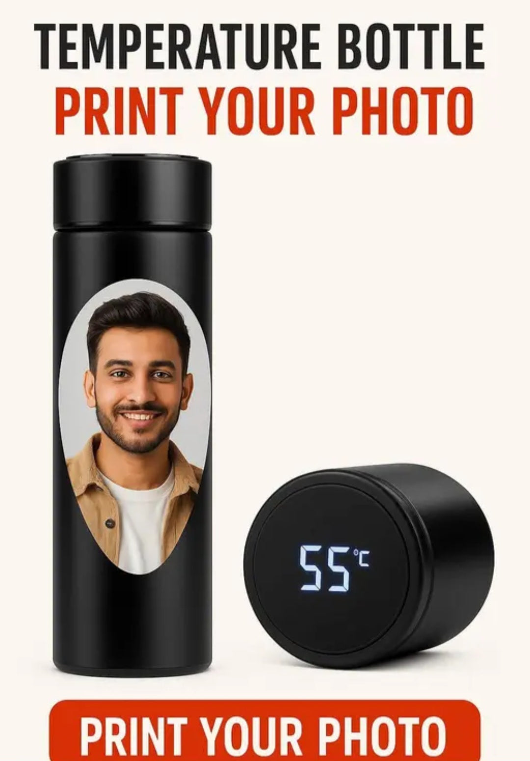 Personalized Gifts Customizable Stainless Steel Water Bottle With Photo