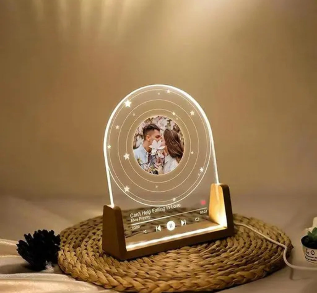Customized Photo Led Light With Adapter Frame for Couples