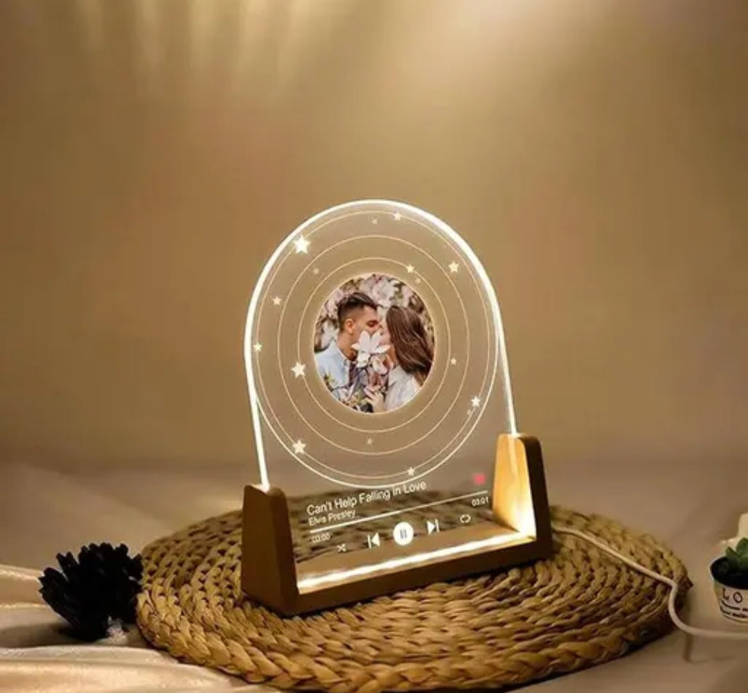 Customized Photo Led Light With Adapter Frame for Couples