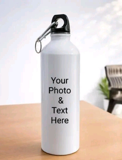 Customized bottle for gym and travel  aluminium print with your photo text logo