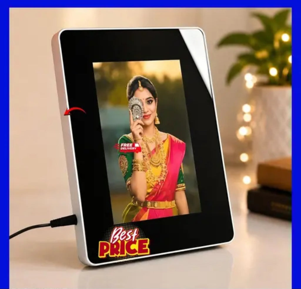 Personalized Rectangle Magic Mirror Photo Frame with LED Light
