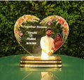 Personalized Photo Heart Night Light, Couple Photo Lamp, Custom Acrylic Frame, Bedroom Decor, Custom Led Night Light