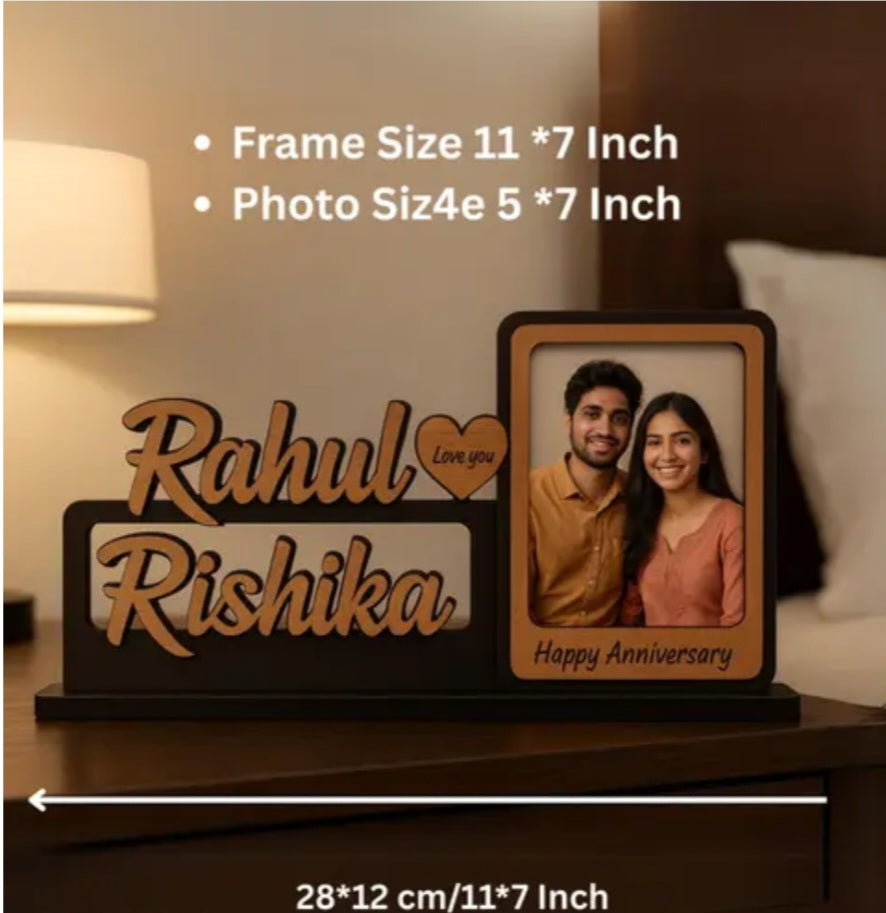Customized Couple Photo Frame with Name & Photo