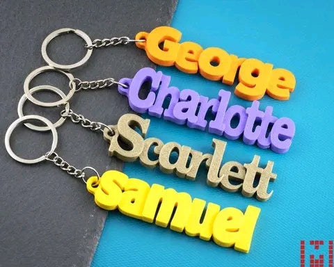 4 keyring set with your names