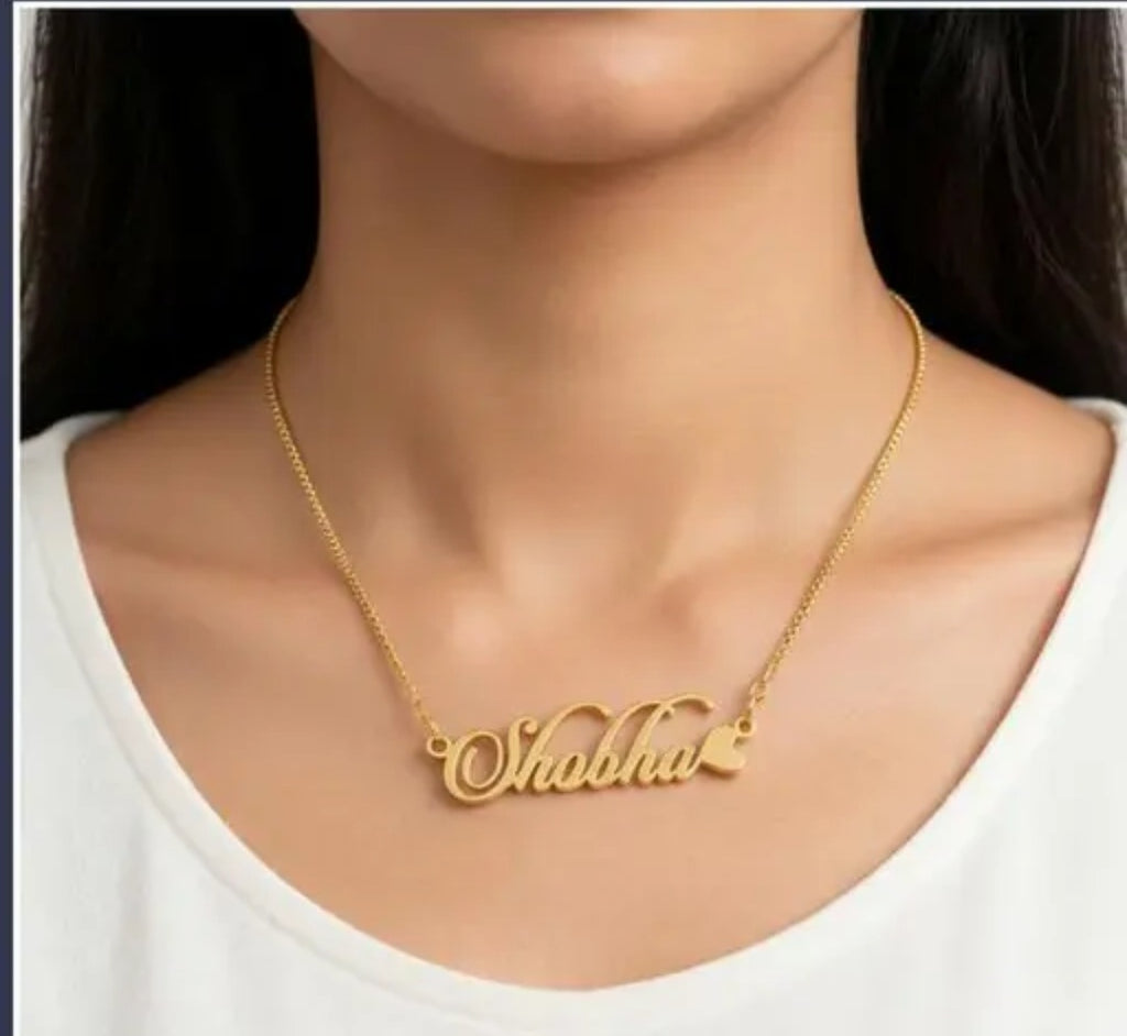Personalized Gold-Plated Name Pendant Necklace for Women and Girls